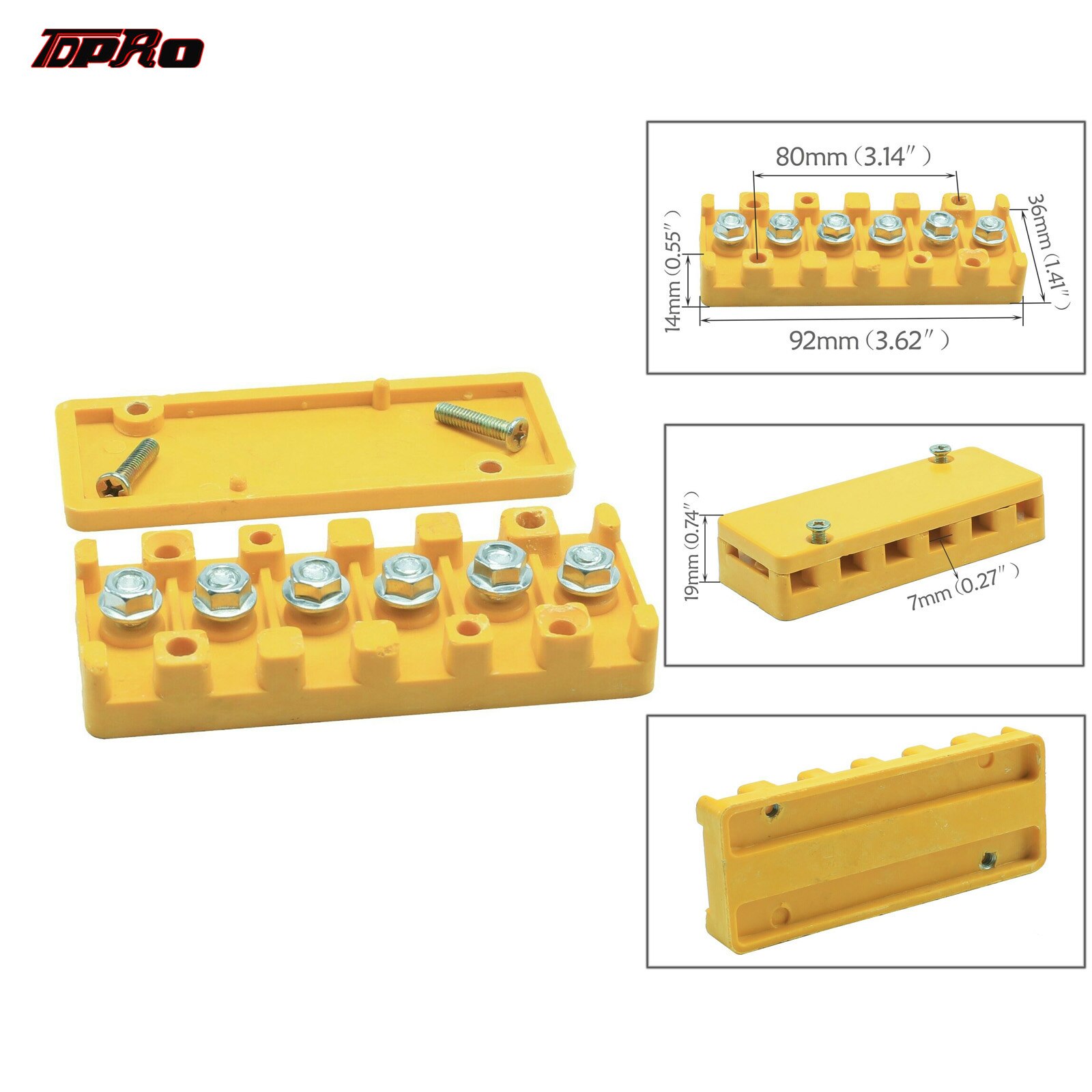 Electric Terminal Board 40A 6 Position Set of 2 General
