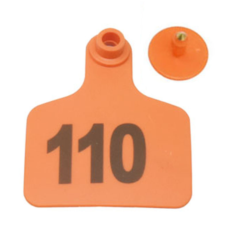 100 Sets Livestock Cow Cattle TPU Ear Tag Signs With Word Ear Tags Typing Copper Head Earrings Farm Animal Identification Card