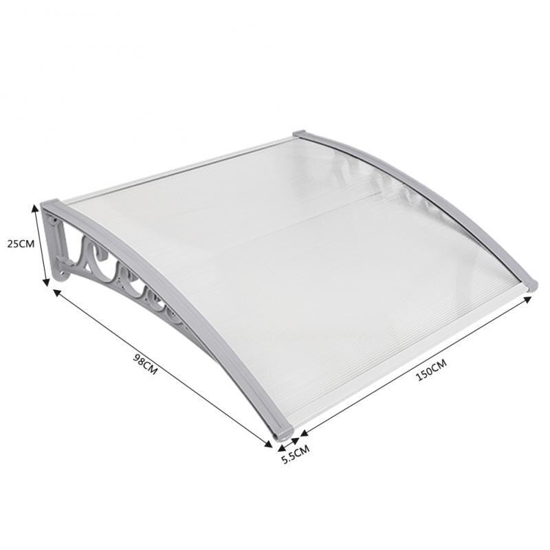 Abri soleil Anti UV ultra-léger parasol 7 tailles porte fenêtre auvent Gazebos mobilier d'extérieur auvent pluie abri ombre couverture HWC: 100x150cm