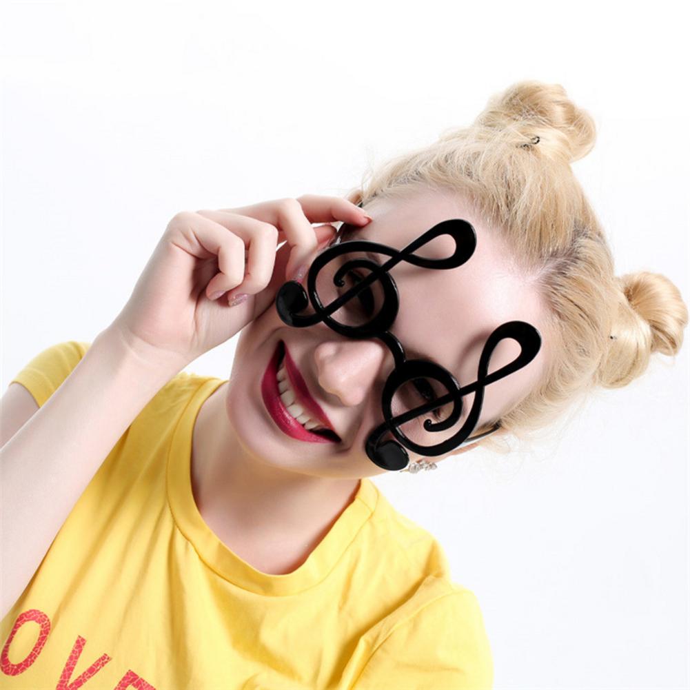 Decorated Black Musical Note Costume Glasses Night Party Favors Eyewear Accessories Photobooth Props Party Supplies