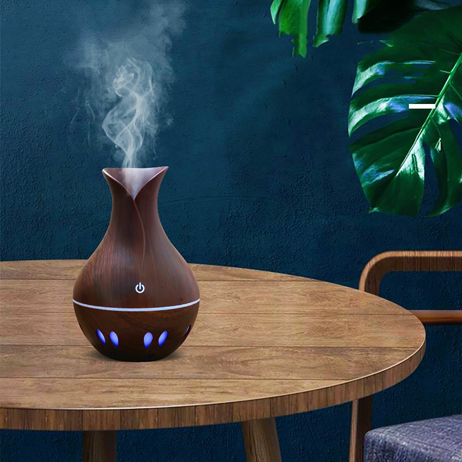 Elektrische Luchtbevochtiger Essentiële Aroma Olie Diffuser Ultrasone Houtnerf Luchtbevochtiger Usb Mini Mist Maker Led Licht Hydraterende