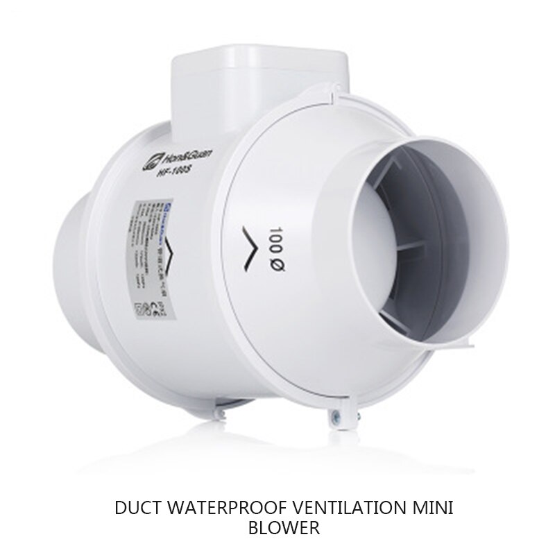 HF-100S wentylator kanałowy 4 cal mini dmuchawa wentylatora wentylator kanałowy kuchnia potężny wentylator wyciągowy łazienka łazienka wentylator