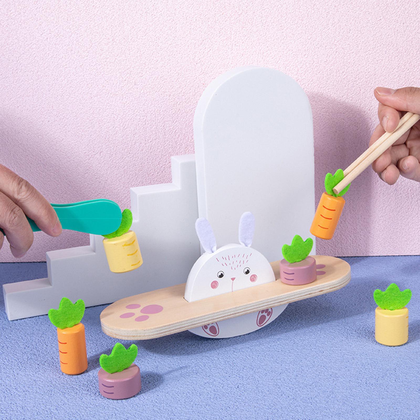 Hasen-balance-stapelbausteine-puzzlespielzeug für jungen und mädchen, lernklassiker