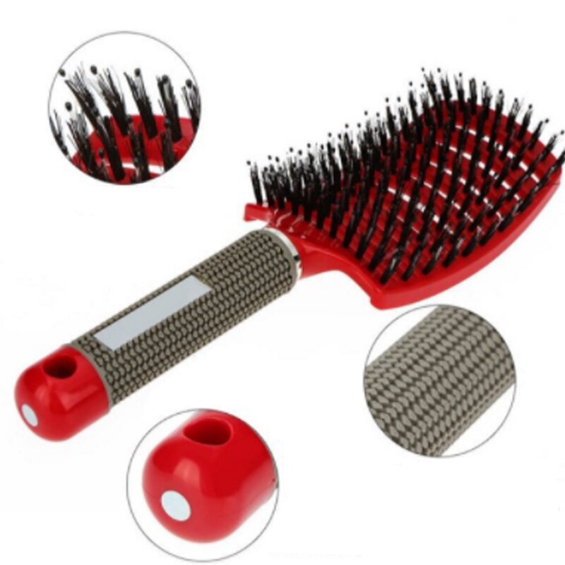 Girls Hair Scalp Massage Comb Hairbrush Bristle Nylon Women Wet Curly Detangle Hair Brush for Salon Hairdressing Styling Tools