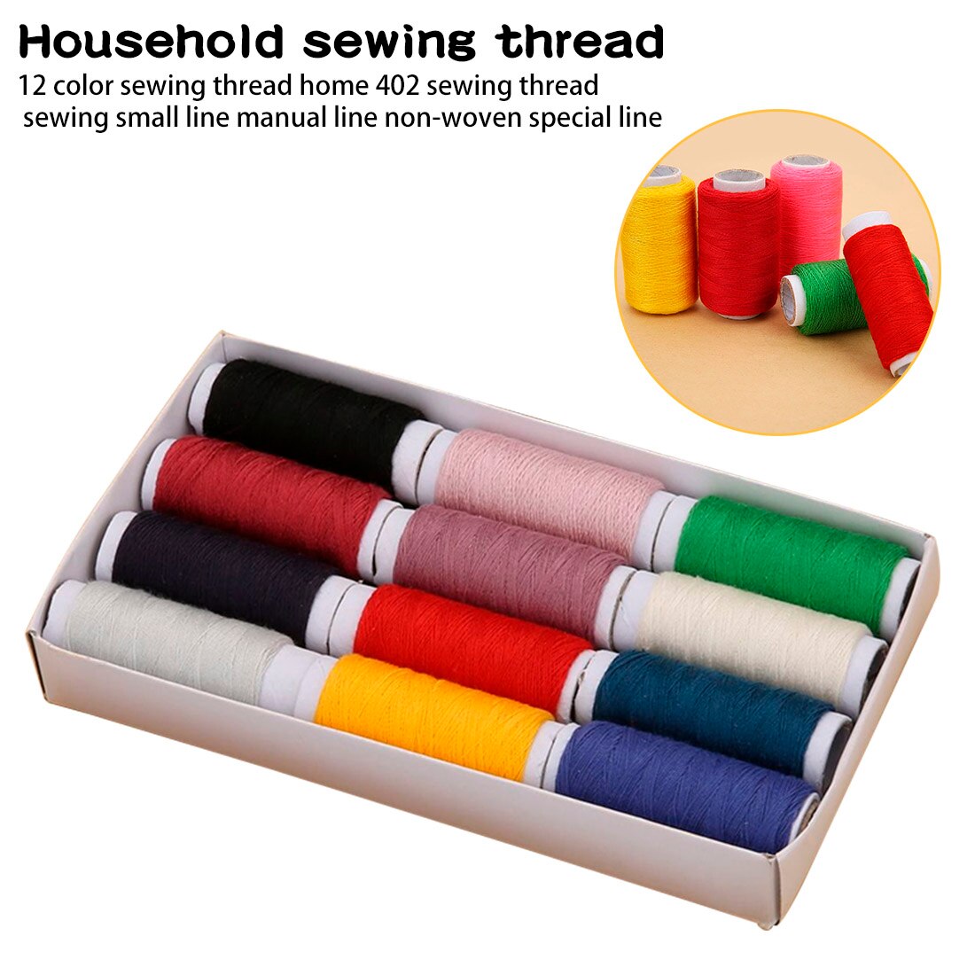 Mini máquina de coser manual portátil, puntada eléctrica manual rápida, costura, costura, telas de ropa sin cable, Hogar para reparaciones: Sewing thread