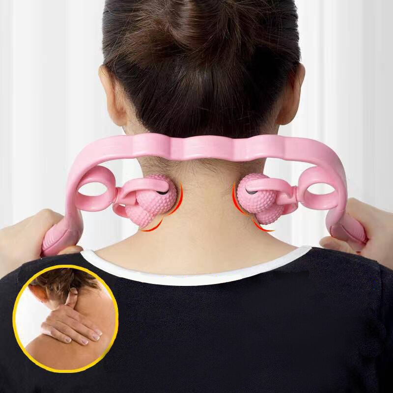 Massaggiatore multifunzione per collo terapia spalla/corpo 4/2 grilletto punto rullo strumento di auto-massaggio allevia la pressione della mano massaggio profondo