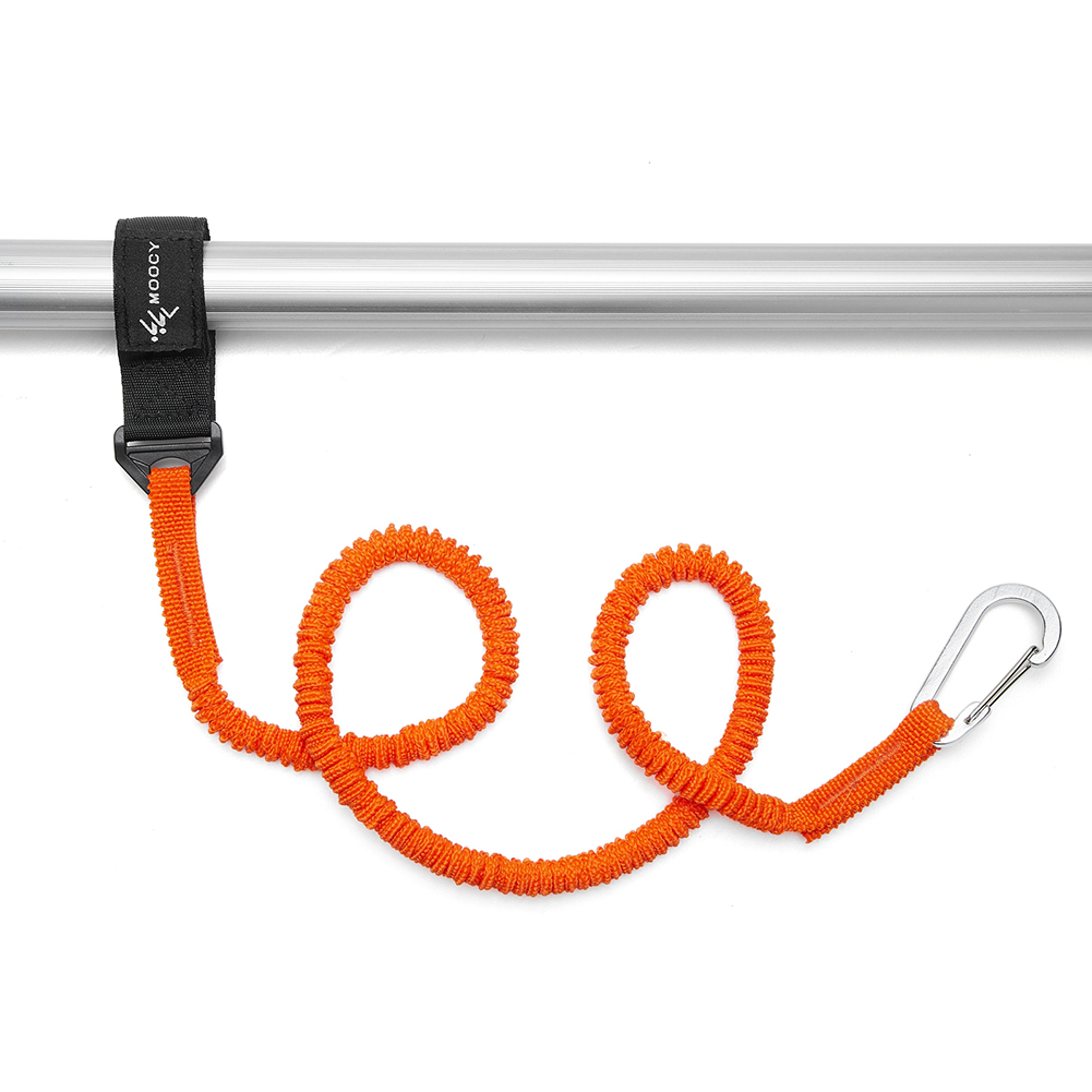 Elastic Kayak Paddle Leash Adjustable With Safety Hook Fishing Rod Pole Coiled Lanyard Cord Tie Rope Rowing Boat Accessories