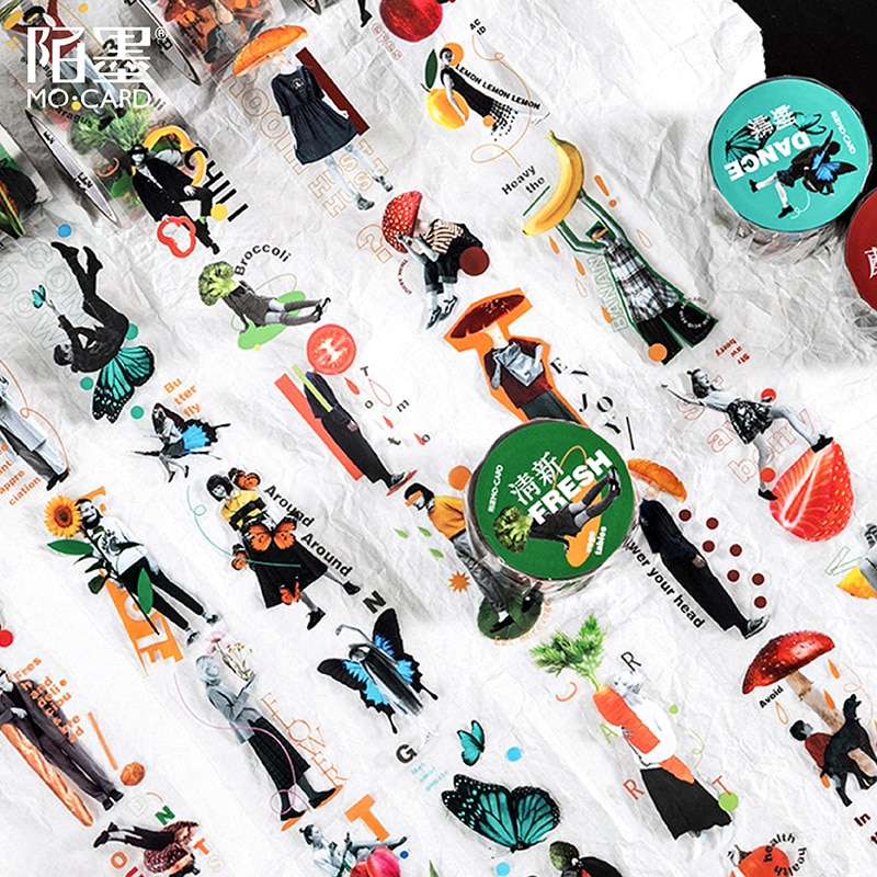 1Pcs/1Lot Decoratieve Plakband Wonder Collage Tijdschrift Scrapbooking Diy Papier Japanse Stickers 5M