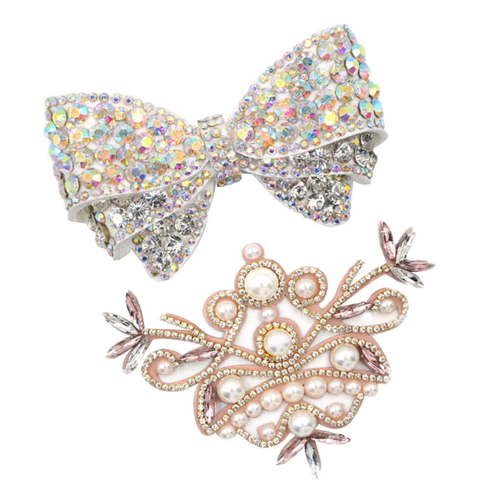 2-- pack damesschoenclips met strass-steentjes, schoenlabels met strass-steentjes, accessoires voor bruidsschoenen