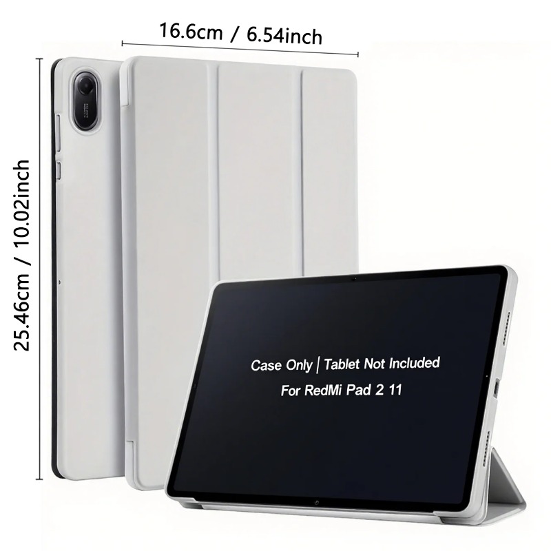 For Xiaomi Redmi Pad 2 Pro Case 12.1inch Magnetic Flip Cover Tri-Fold Stand PU Back Cover Tablet Cases Auto Sleep/Wake