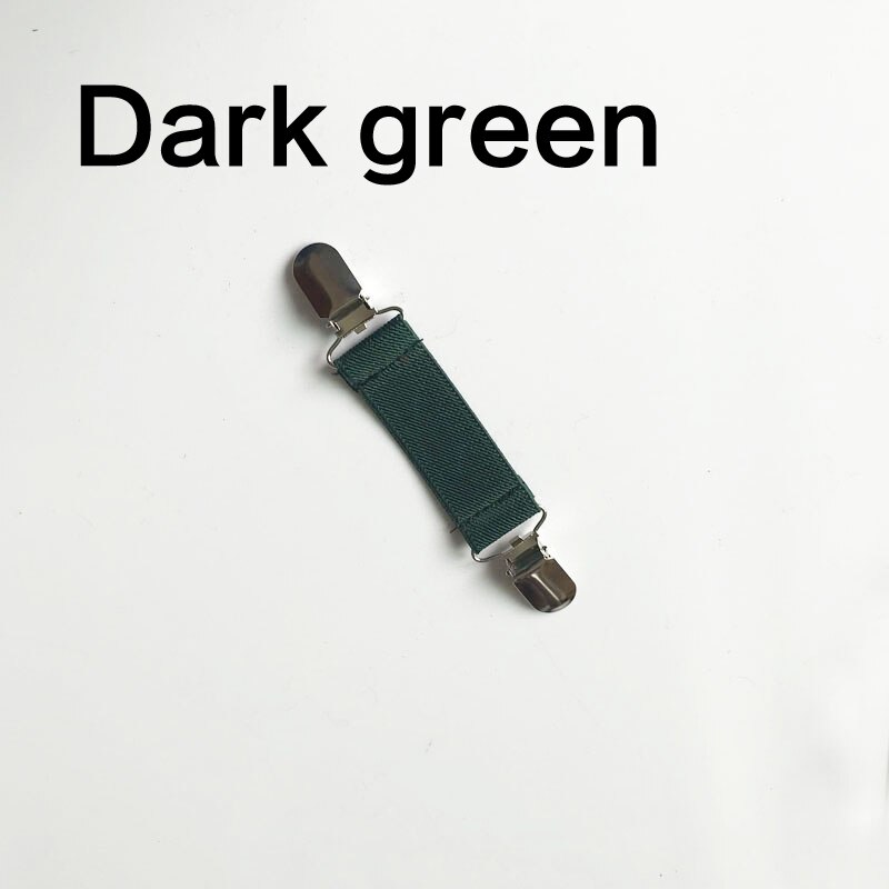 Clip en métal argenté pour robe et pantalon, vêtement, extension de ceinture, accessoire multifonction pour drap de lit fixe, canapé, 1 pièce: Dark Green