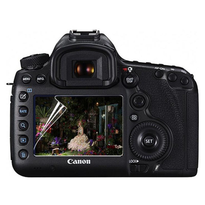 3x Pet Screen Protector Clear Zachte Film Voor Canon Eos 650D 70D 700D 750D 760D 77D 9000D 80D 800D 8000D 90D Rebel T4i T5i T6i T7i
