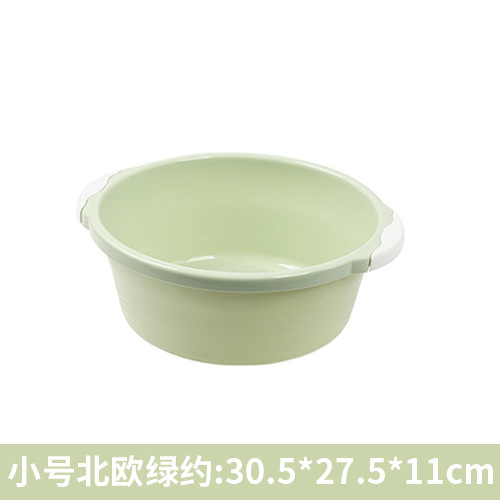 Lavamanos para el hogar, cuenco de plástico grande, grueso, redondo, lavabo, fregadero pequeño, venta 040 y: Small green