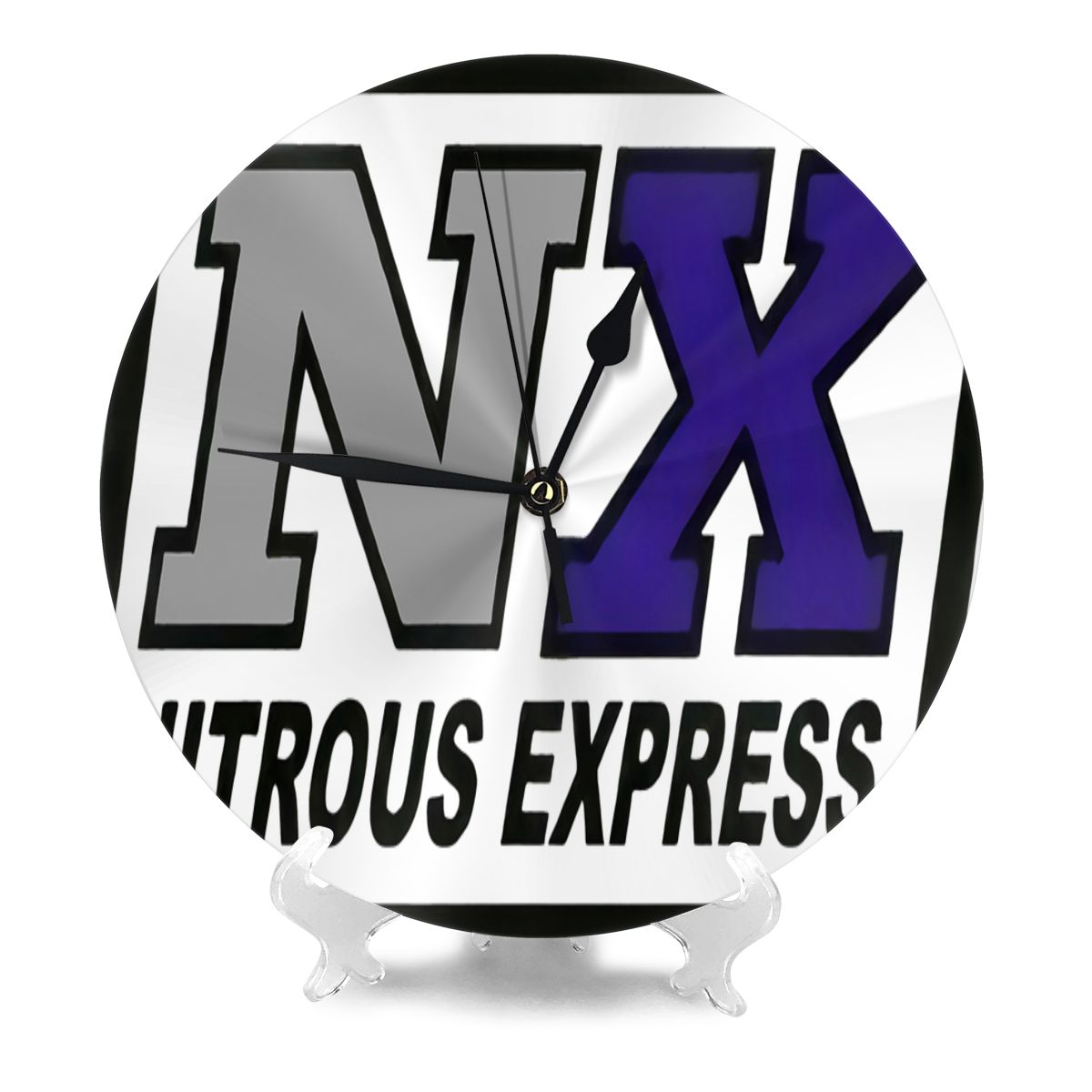 Nx Nitrous Express Car Enthusiast Tuner Mechanic Watches Wall Decor Room Wall Clock Clock Prayers Islam Led Wall Clock