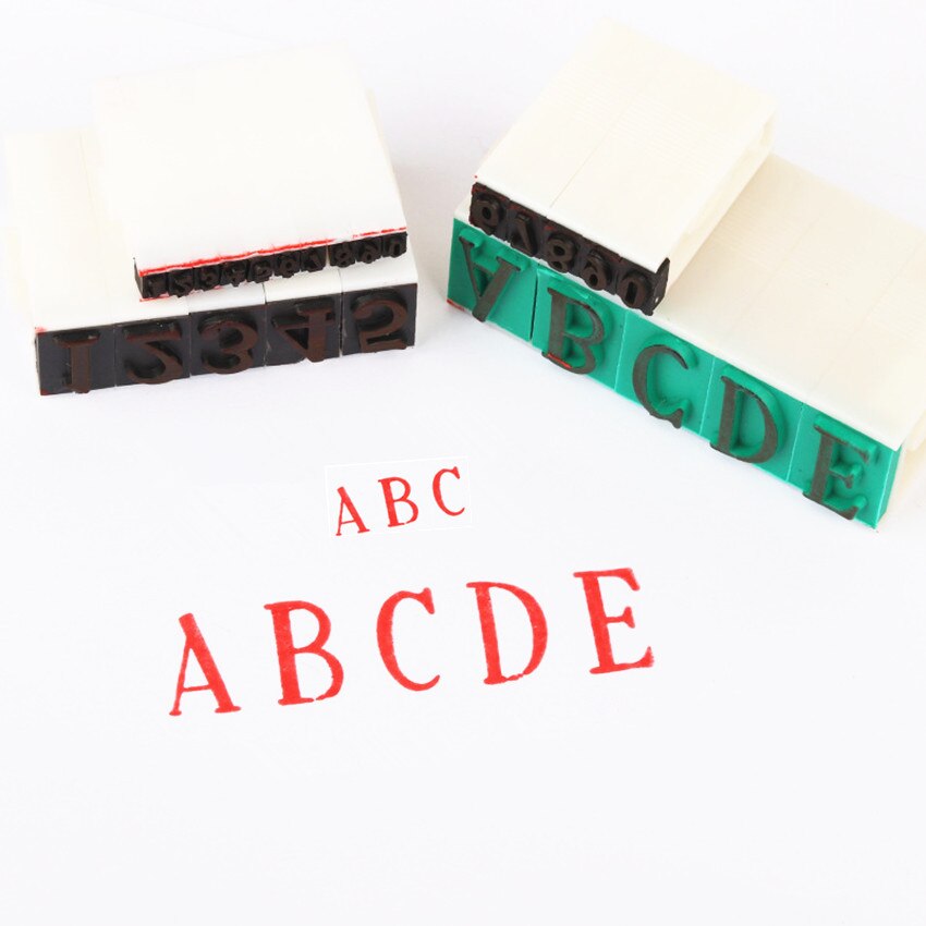 Larger Adjustable Plastic Seal Stamp Printed by Hand English Letters Combination A-Z Removable Movable Clearly 1 set