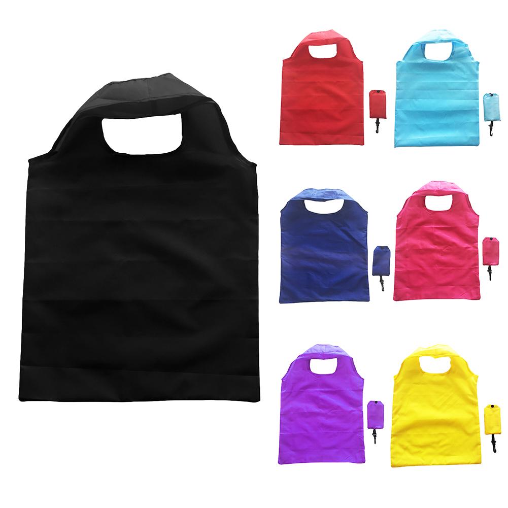 Genanvendelig mulepose bærbar sammenfoldelig miljøvenlig nylon indkøbstaske foldbar håndtaske shopper mulepose arrangør enkel