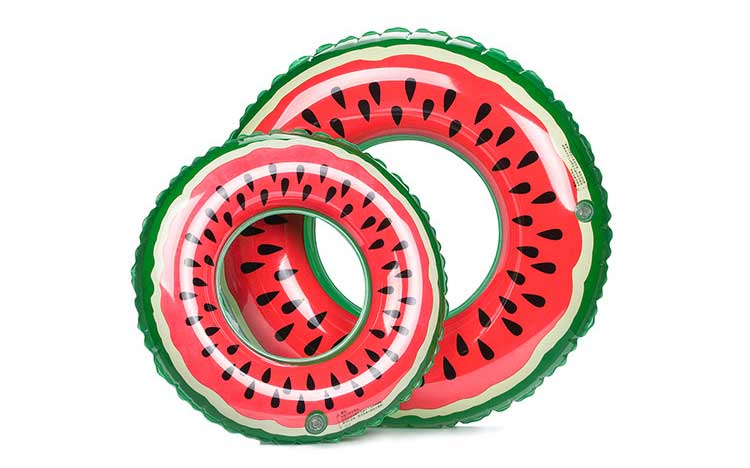 Pool flyder dejlig vandmelon svømmering voksen/barn tyk svømmering flyderinge oppustelig legetøj redningskrans 60 ~ 90cm pvc