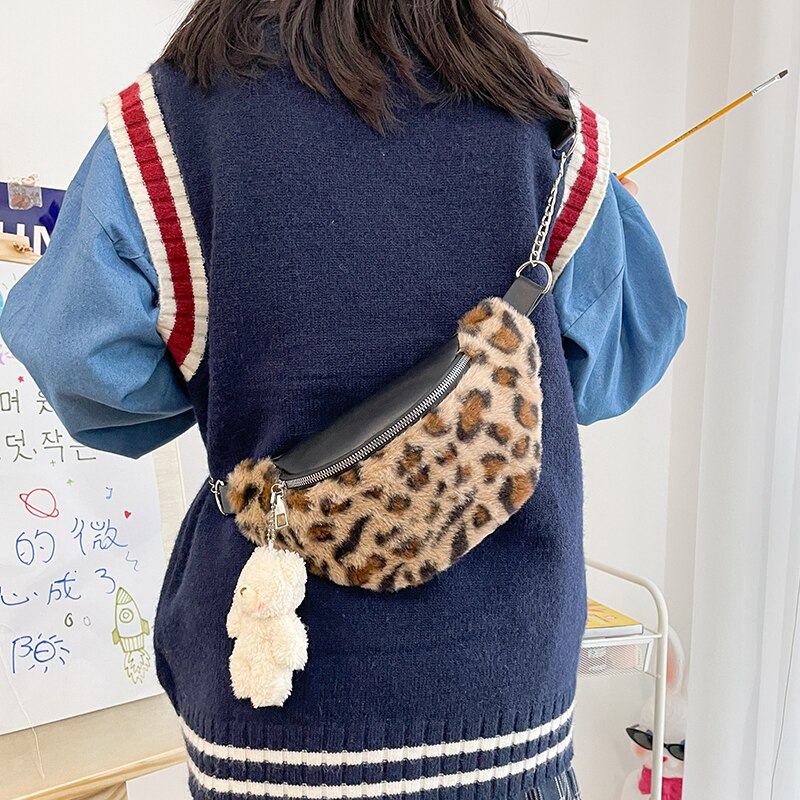 lampart nadruk z krową torba na klatkę piersiowa damska saszetka biodrowa bolsa poprzeczna feminina torebka nerka riñoneras de mujer saszetka nerka damska: 3