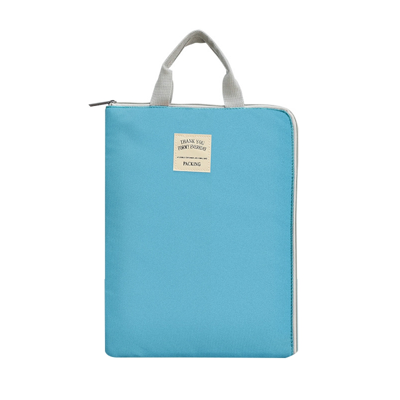 carpeta de archivos Portátil Bolsa de documentos organizador de portátil A4 bolsas de almacenamiento negocios maletín organizador escuela Oficina suministros: Blue Style 2