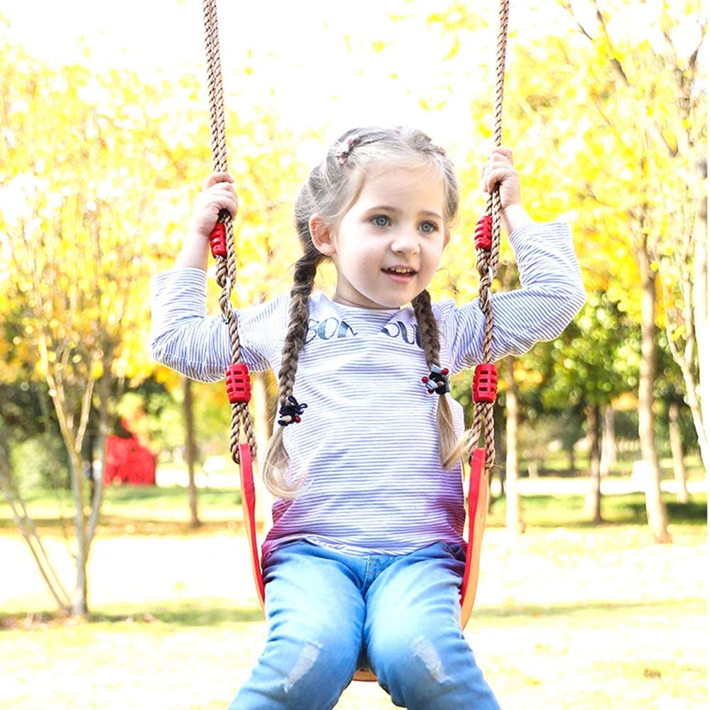 Heavy Duty Indoor Outdoor Swing Seat Chair with Adjustable Long Ropes and Snap Hooks