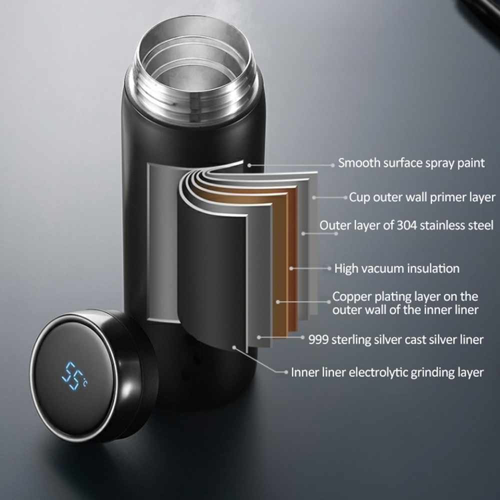 Thermos Intelligent en acier inoxydable, affichage de la température, bouteille d'eau intelligente, flacons sous vide, Thermos, tasse à café,