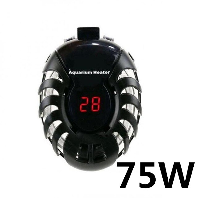 220V Digitale Aquarium Mini Heizung Automatische Wasser Heizung Stangen Digitale Temperatur Regler für Schildkröte Aquarium Zubehör: 75w / uns Stecker