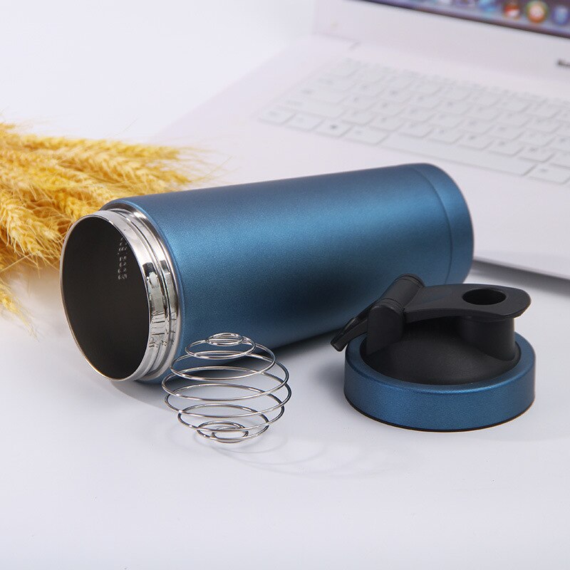 Stainless Steel Protein Shaker Bottle Gym Shake Kettle Sports Milk Shake Mixer Water Bottle Whey Protein For Fitness BPA Free