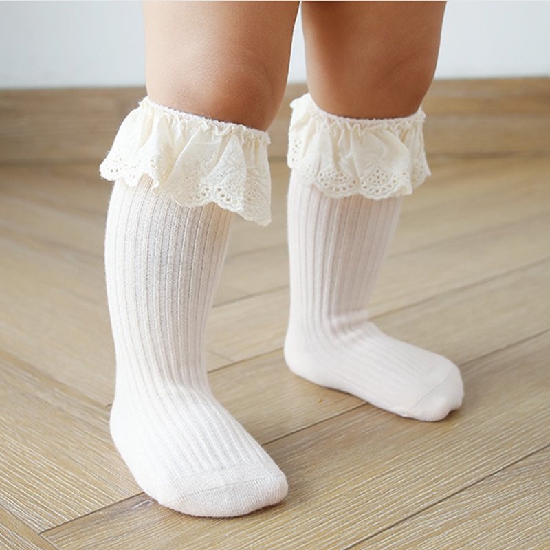 Baby Socks Kids Toddlers Girls Knee High Long Soft Cotton Lace Baby Children Socks Baby Girl Socks 0 To 3 Years/