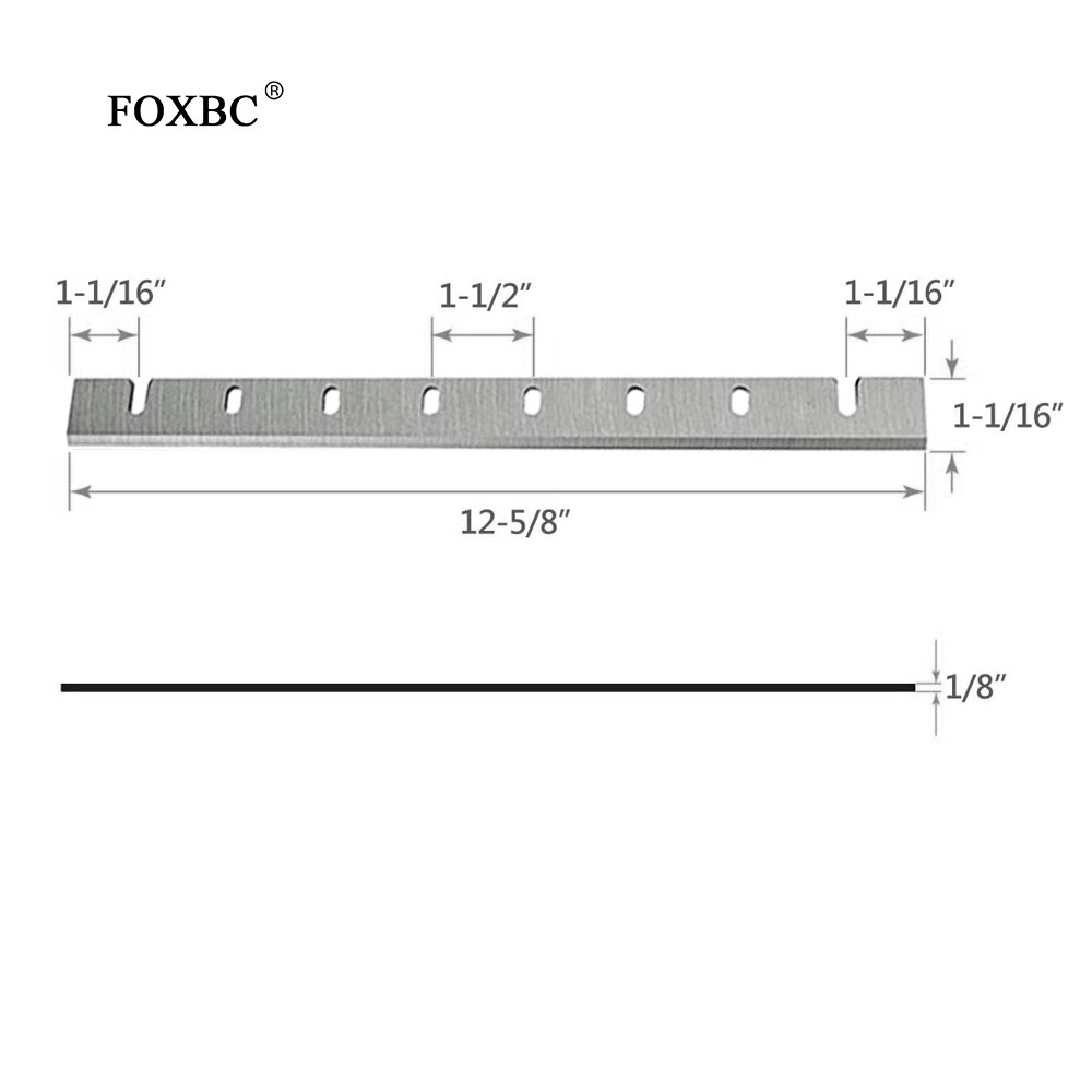 FOXBC 12.5 Inch Planer Blades Replacement DW7332 for DeWalt DW733 Wood Planer Knife for Woodworking - SET OF 2