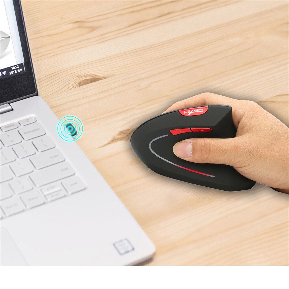 Wireless Mouse 2.4GHz Game Ergonomic Vertical Mouse 2400DPI USB Mice Optical Computer Mouse Ergonomic Mice#T2