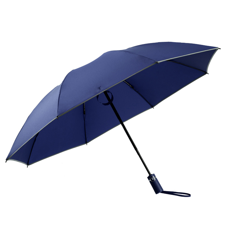 Automatisk luksus paraply omvendt foldning forretningsparaply regntæt soltæt bil styling: Blå