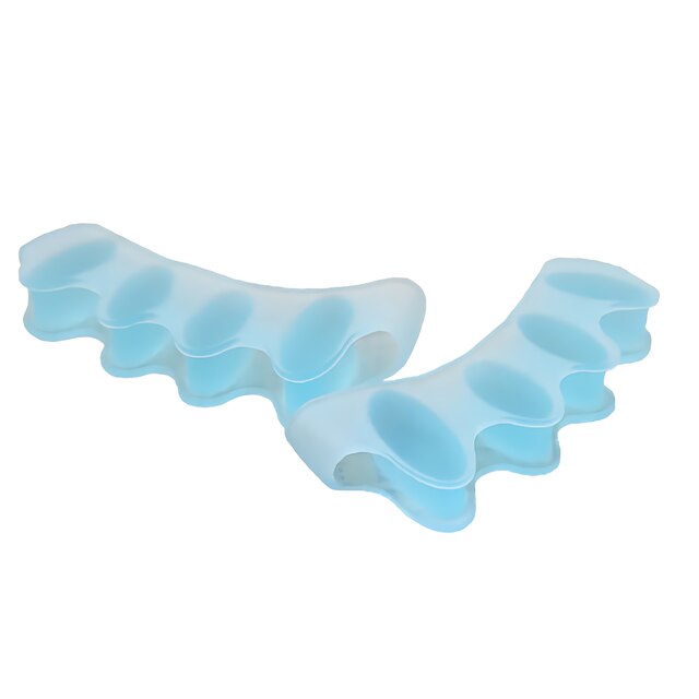 Soin des pieds en Silicone souple, 20 pièces = 10 paires, protecteur des doigts et des orteils, correcteur d'oignon, séparateurs, extenseur, redresseur, soulagement de la douleur: Blue