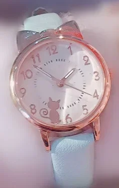 2024 Kinderen Horloge Kat Quartz Horloges Klokken Meisjes Leuke Cartoon Horloge Lichtgevende Pointer Kinderen Horloges voor Vrouwen Relogio