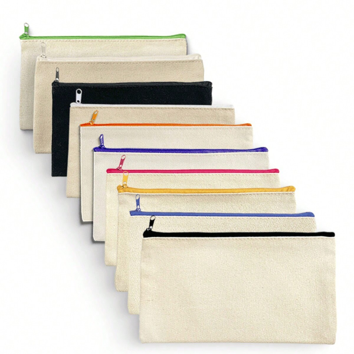 Canvas Storage Pouch, Multi Functional Cosmetic Bag, Zipper Pencil Case For Students DIY: S