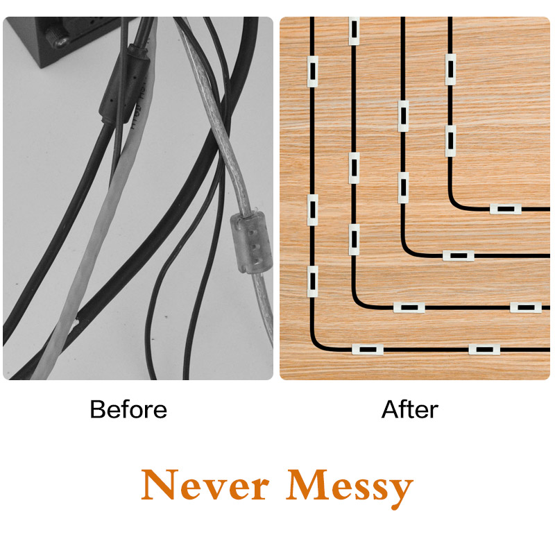 20 clip per cavi, organizer, supporto per cavi, gestione dei cavi, gestione dei cavi autoadesiva, avvolgicavo a morsetto fisso