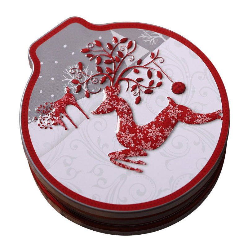 Embossing Blik Lege Blikken Met Opknoping Touw Candy Cookie Opslag Container Decoratieve Doos: D