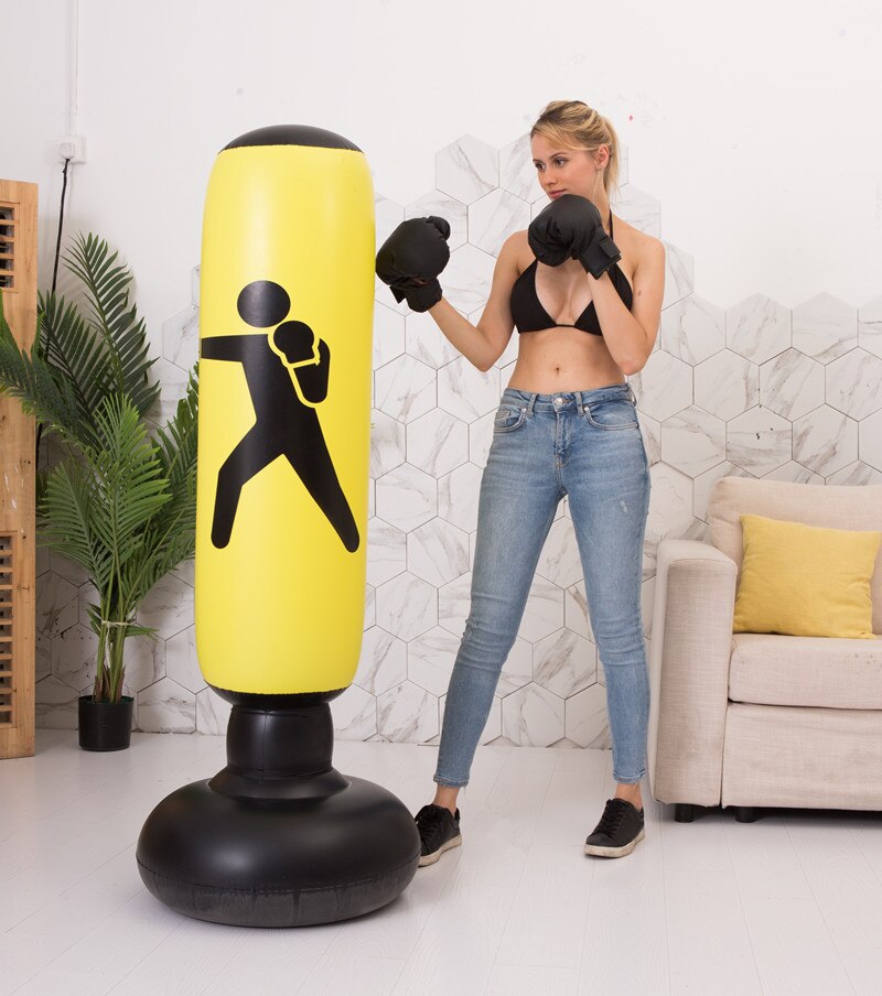 1.6 metri Per Bambini Verticale Colonna Boxe Guantoni Da Boxe Tumbler Gonfiabile Sacchi di Sabbia Giocattoli di Sfiato Giocattolo Colpo Colonna Giocattoli di Decompressione