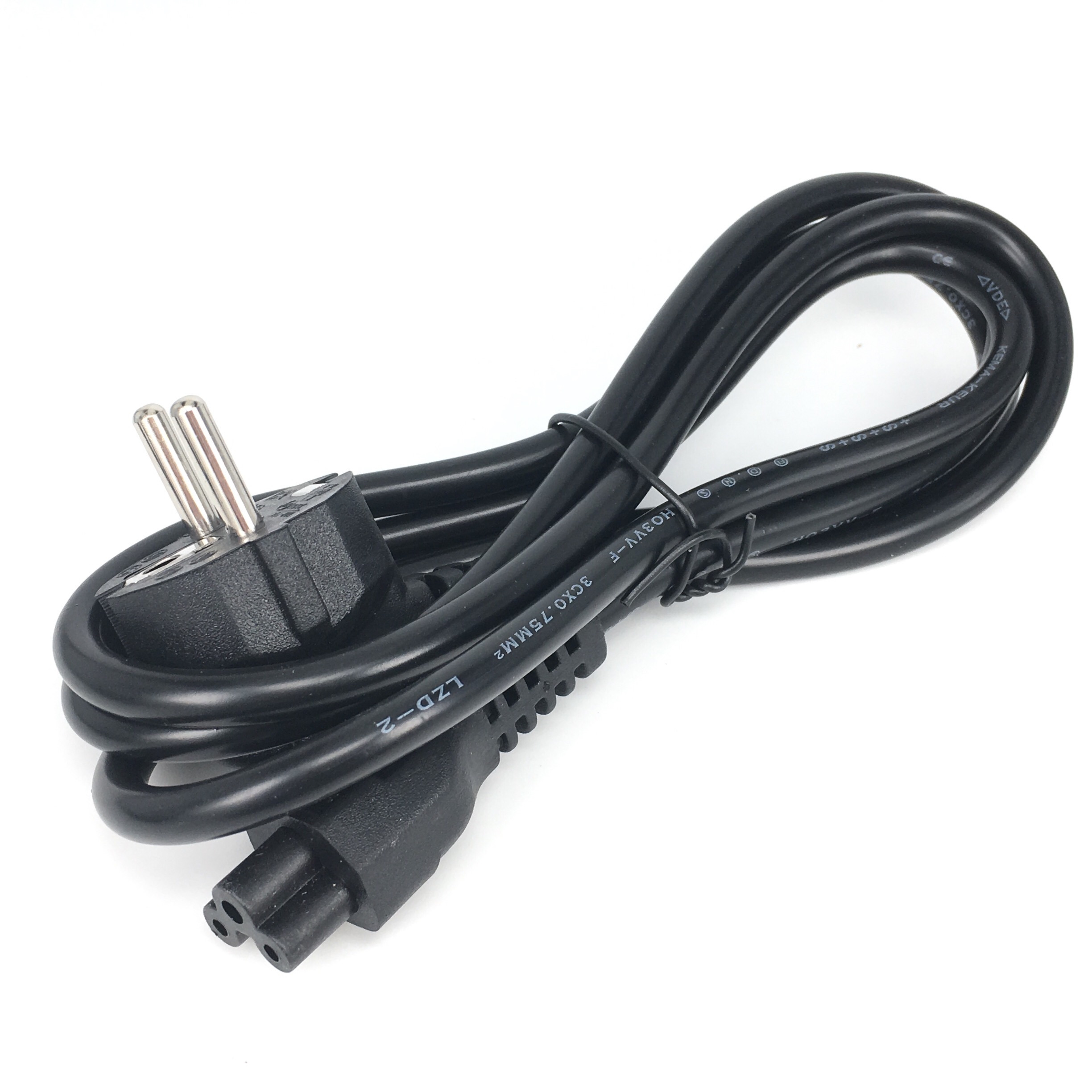 Cabo de alimentação ca europeu da ue euro iec c5 cabo de extensão de energia 1.2m 1.5m cabo de alimentação para notebook portátil pc monitor de computador