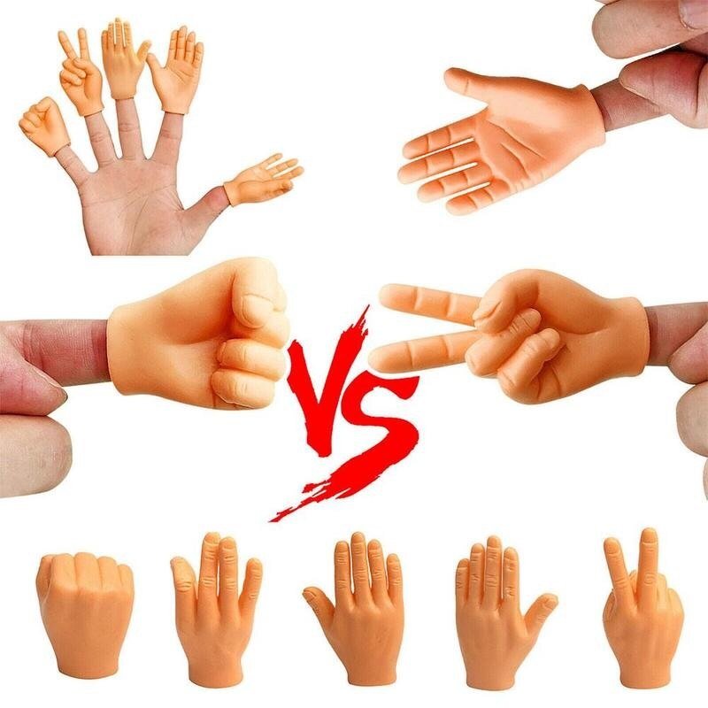 Mini Vinger Speelgoed Vinger Marionet Vijf Vingers Hand Open Game Rechts Grappig Speelgoed Hand Tiny Seek Palmen Verbergen En Pupp links C3E0