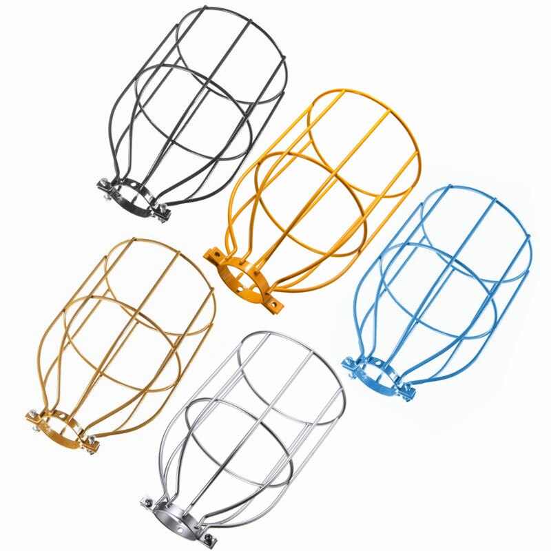 Smuxi Lampe Abdeckungen Jahrgang Stahl E27 Birne Schutz Klemme Auf Metall Lampe KäFeige retro Müer Licht Industrielle Anhänger Lichter