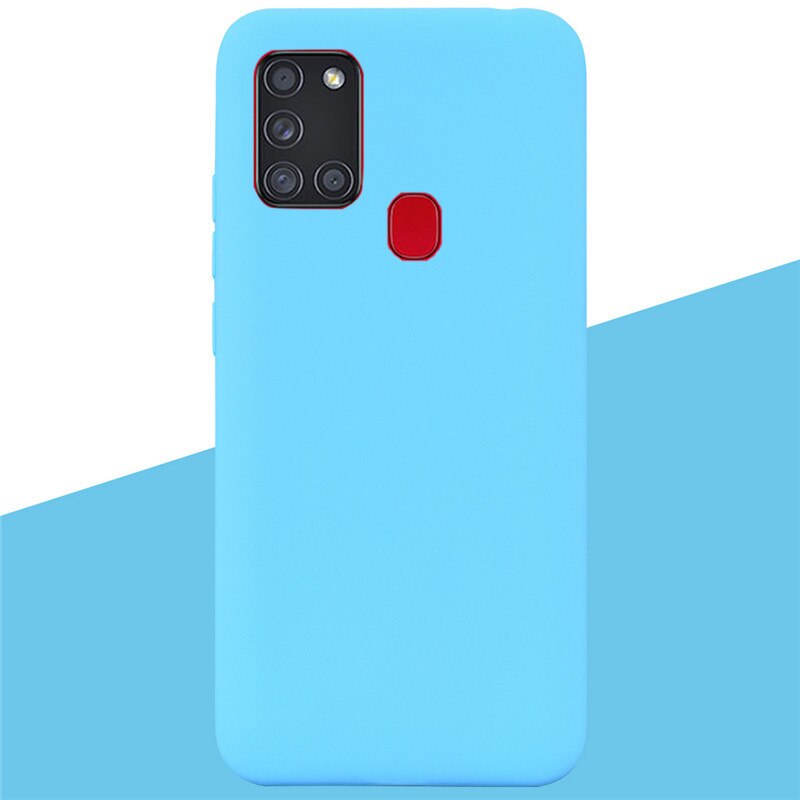 Funda de silicona TPU suave mate para Samsung Galaxy A21S A 21 S A21 S, carcasa trasera para teléfono: 5 Sky Blue