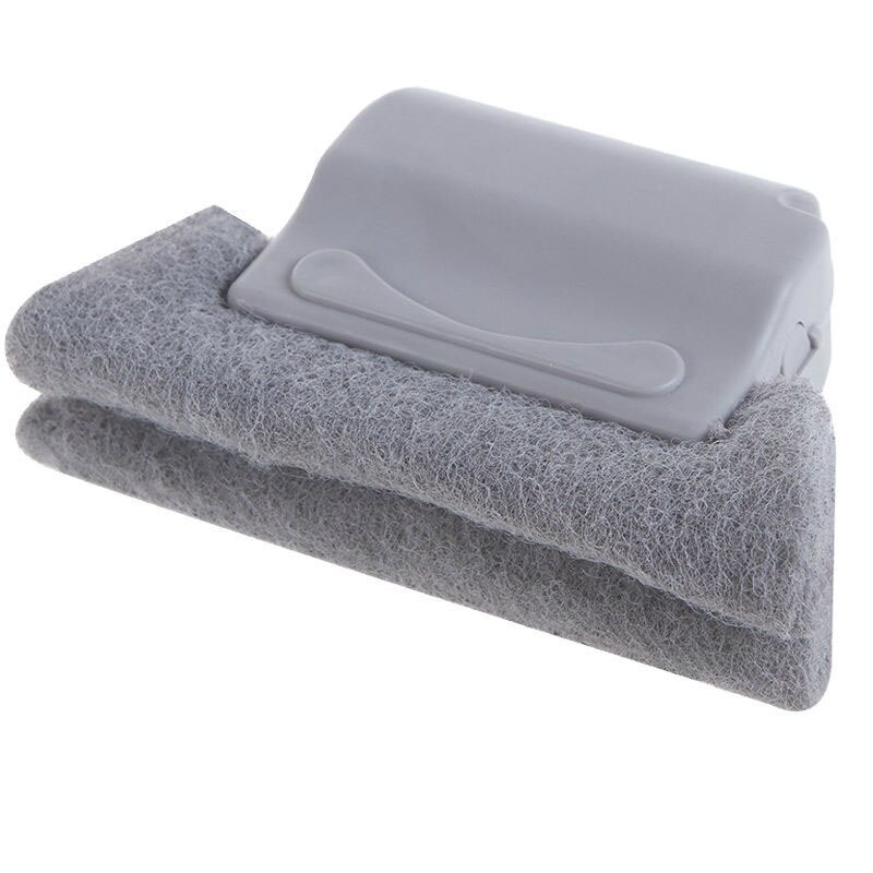 Paño de limpieza para ranuras de ventanas, cepillo limpiador de ranuras de ventanas, herramienta de limpieza de ranuras de puertas y ventanas: Light gray