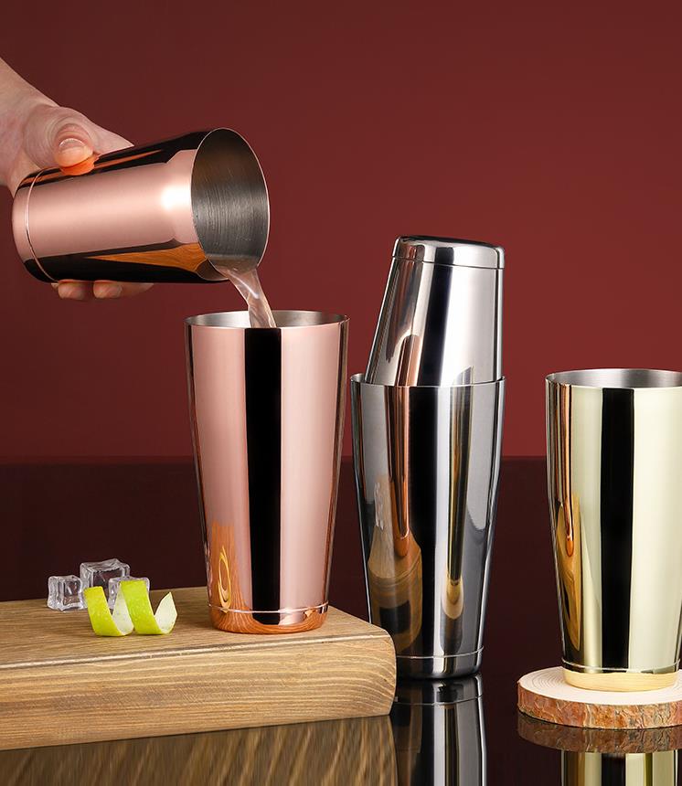 Boston Shaker Stainless Steel Cocktail Shaker Japanese Style Bartender Cocktail Shaker Bar Tools