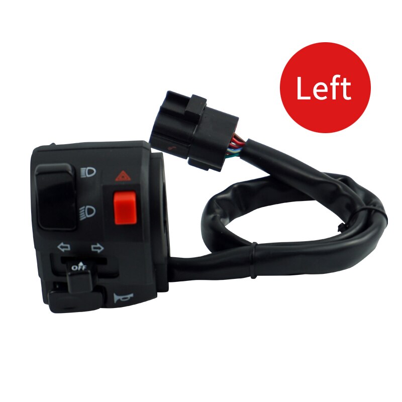 7/8 ''22 Mm Motorcycle Stuur Schakelaars Hoorn Richtingaanwijzer Elektrische Fog Lamp Light Start Doden Knoppen Motor Controller Schakelaar: Left