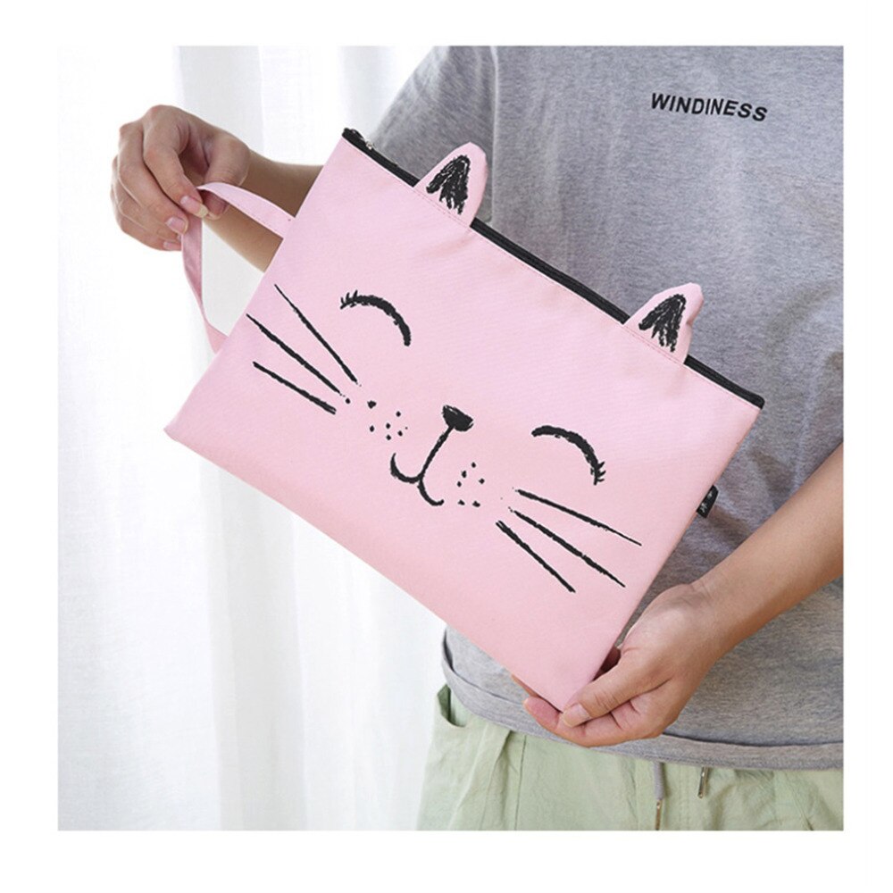Katze Karikatur-aufbringen Kawali Japan Stil Frauen Fitnessstudio taschen Schwarz Kleine