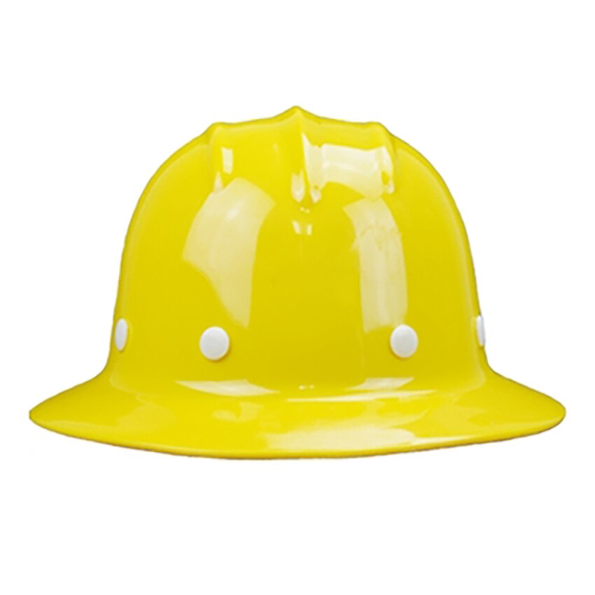 Full Brim Hard Hat, 8-Point Ratchet Suspension, Impact Resistance Safety Helmet Adjustable Hat, Red, Blue, Yellow, White: Yellow