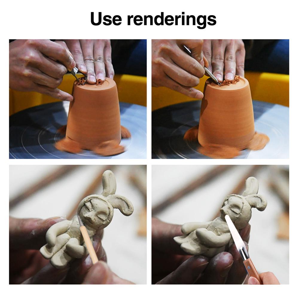 19 unids/lote arcilla cerámica puntillo herramientas cerámica arcilla bola dibujar herramientas de pintura de escultura herramienta para arcilla de uñas de arte Mandala rock