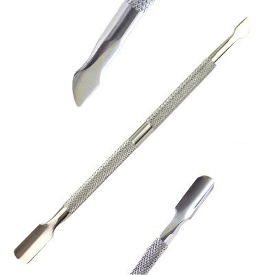 Nyttig 1pc kutikula pusher fjerner rustfritt stål neglerenser manikyrverktøy