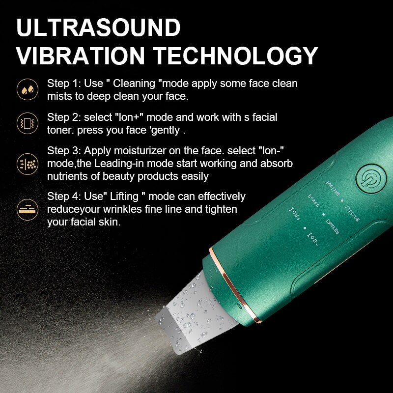 Ultrasonic Skin Scrubber Black Dot Remover USB Blackhead Remover Pore Vacuum Skin Care Acne Pore Cleaner clove removers