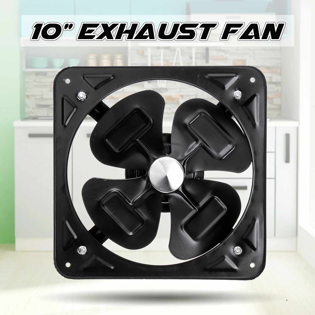 10" Exhaust Fan Axial Fan Air Ventilation Fan Industrial Duct Booster Fan Intake Ventilation For Kitchen Bathroom Extractor 220V